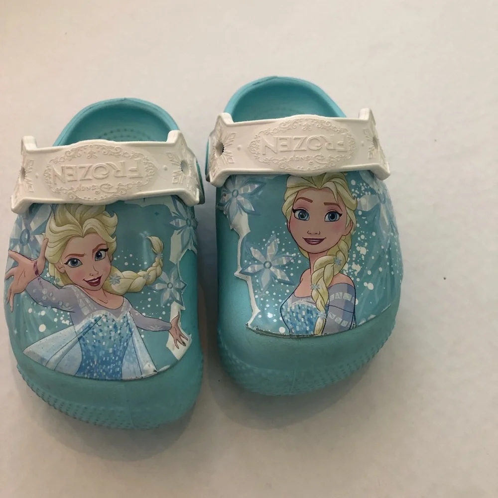 Toddler Girl Disney Frozen Blue Crocs size5